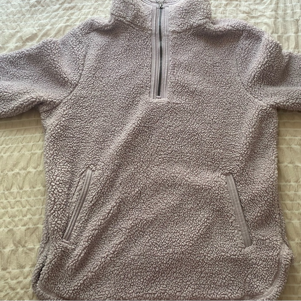 “Cozy Sherpa” Half Zip w/ Pockets